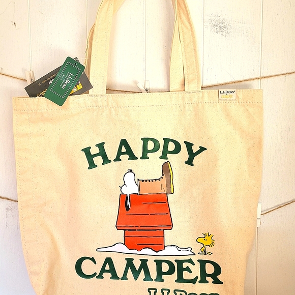 LL BEAN  HAPPY CAMPER TOTE BAG - Picture 4 of 8